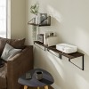 Aoibox Floating Rustic Wood Wall Shelf with Stable Metal Triangle Bracket Small Bookshelf for Living Room Office Bedroom - 4 of 4