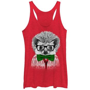 Wild Bobby They Call Me Heatmeiser I'm Too Much Ugly Christmas Sweater  Women Racerback Tank Top, Red, Large