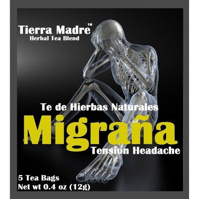 Tierra Madre Te Migrana Migraine Tradiconal Herbal Support - 10 Pack of 5 tea Bags / 0.2 Ounces - Migraa