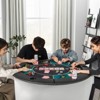 Costway 48" 6-Player Foldable Poker Table Top with Carrying Bag Cup Holders Padded Rails - 2 of 4