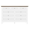 Whisen Wood Rustic Storage Dresser with 9 Drawers and Silver Handle - 4 of 4