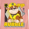 Girls' - Paw Patrol - Rubble Fitted Short Sleeve Graphic T-Shirt - 2 of 4