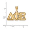 Black Bow Jewelry 14k Yellow Gold Plated Sterling Silver Delta Phi Epsilon Greek Life Medium Pendant - 2 of 3