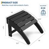 GustoWave 18''W x 18.7''D x 14.1'' H Foot Rest, Weather-Resistant Patio Footrest,Chair Footrest Resin for Outside Porch Pool Lawn Backyard - 3 of 4