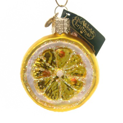 Old World Christmas 2.25 In Lemon Slice Ornament Lemonade Tart Tree Ornaments