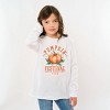 The Juniper Shop Pumpkin Festival Gourd Vibes Youth Long Sleeve Tee - XS - White - 3 of 4