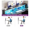 60Inch Modern L Shaped Desk With Charging Station And File Drawer, Wood Computer Desk Game Desk With LED Lights For Office, Furniture For Home - 4 of 4