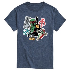 Men's - Star Wars - Boba Stickers Short Sleeve Graphic T-Shirt - 1 of 4