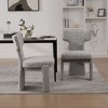 Sapphtopaz Modern Upholstered Chenille Dining Chairs, Curved Back Accent Chairs Kitchen Chairs with Rubberwood Legs for Dining Room, Kitchen - 3 of 4