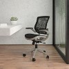 Emma and Oliver Mid-Back Transparent Mesh Executive Swivel Office Chair with Flip-Up Arms - 2 of 4