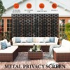 72" H x 47" W Metal Privacy Screen, Freestanding Outdoor Decorative Wall Panel with Stand for Patio, Garden, Balcony & Indoor - 4 of 4