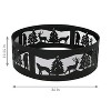Sunnydaze Forest Wilderness Heavy-Duty Steel Fire Pit Ring with 360-Degree Wildlife Cutouts - 36-Inch Round - Black - 3 of 4