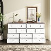 Famapy Large White 12 Drawers Dresser With Brown Top - 2 of 4