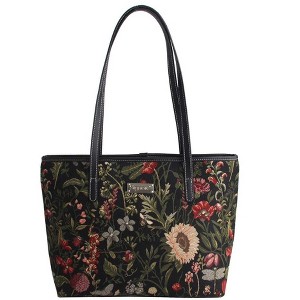 Signare USA Morning Garden Black Shoulder Tote Bag - 1 of 4