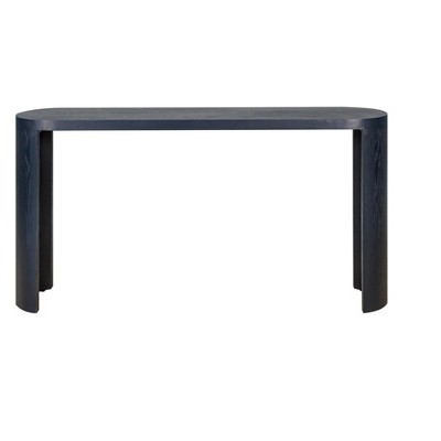 VYNXARIA 60-Inch Navy Blue Console Table with Curved Legs