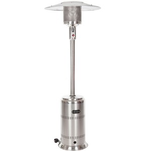 Fire Sense Performance Series Patio Heater With Wheels 50,000 BTU Output Electronic Ignition System Portable Outdoor Propane Heater - Stainless Steel - 1 of 4