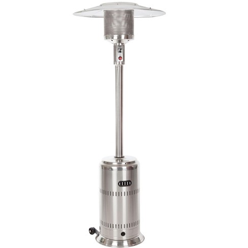 Fire Sense Performance Series Patio Heater With Wheels 50,000 BTU Output Electronic Ignition System Portable Outdoor Propane Heater - Stainless Steel - image 1 of 4