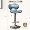 QingMoon Modern Bar Stools Set of 2, Adjustable Swivel Barstools, PU Leather Counter Height Chairs with Back and Footrest for Kitchen Island, Café - 4 of 4