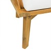 Sapphtopaz Outdoor Dining Chairs Contemporary Wood Patio Chairs with Arms, Upholstered Seat for Patio, Yard, Balcony - 2 of 4