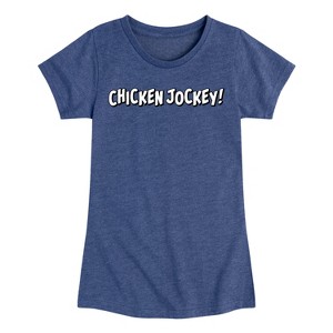 Girls' - Instant Message - Chicken Jockey Gamer Fitted Short Sleeve Graphic T-Shirt - 1 of 4