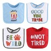 The Peanutshell Terry Cotton Baby Bibs for Boys, 8-Pack, Blue/Gray - 3 of 4