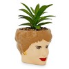 Silver Buffalo The Golden Girls Blanche 3-Inch Ceramic Mini Planter With Artificial Succulent - 2 of 4