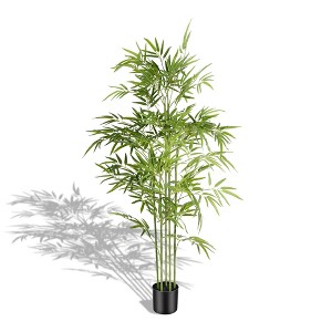 CORE ELECTRO Artificial Bamboo Tree in Pot – Tall Faux Plant for Indoor Outdoor Home Office Decor, UV Resistant, Realistic Look - 1 of 4