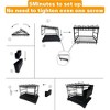 LunaLulinlk Dish Drying Rack,Sink Drainer Rack-2Tiers Plates Draining Rack Kitchen Organiser with Drip Tray White - 3 of 4