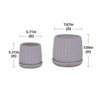 VisioGear 2PCS Ceramic Flowerpot, 7" Modern Planter for Patio, Garden, Windowsill, Gloss White, 7.88"*7.88"*7.09" - 3 of 4