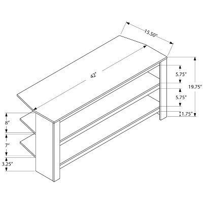 Gray Corner TV Stand with Open Shelves for 42" TVs