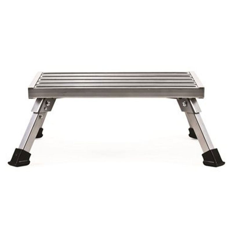 Camco 43677 Fixed Height 19" x 14.5" Aluminum Platform Foldable Step Stool with Non-Slip Secure Rubber Feet and 1000 Pound Capacity, 3 of 8