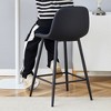 KTMBDW Bar Stools Set of 2, Bar Height Bar Stools with Back, Ergonomic Backrest, Metal Legs, 24.6-Inch Tall Barstools for Kitchen Island - 3 of 4