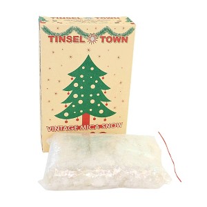 7.0 Inch Mica Snow Vintage Looking Tinsel Town Village Accessories - 1 of 3
