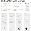 Boersma 4 Tier Rolling Utility Cart with Drawer,Utility Cart Made of Multifunctional Storage Organizer Tool for Kitchen,Bathroom,Living Room - 4 of 4