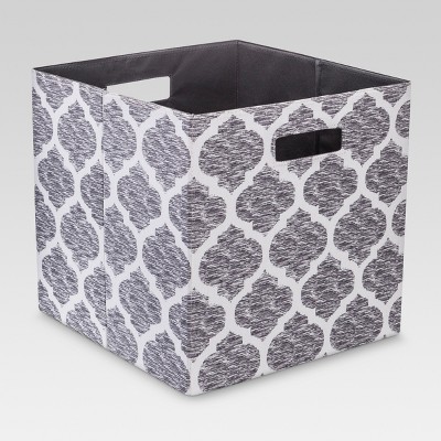 13" Fabric Cube Storage Bin Light Gray - Threshold™
