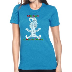 LA Pop Art Christmas Elf - Women's Premium Blend Word Art T-Shirt - 1 of 4