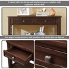 Farmhouse Pine Wood Console Table with 4 Drawers & 1 Storage Shelf for Entryway Living Room Bedroom Hallway Kitchen - 3 of 4