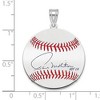 Black Bow Jewelry Sterling Silver Paul Molitor Signature MD Enamel Baseball Pendant - 4 of 4