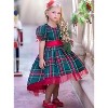 Holly Jolly Hi-Lo Plaid Holiday Dress Mia Belle Girls - 2 of 4