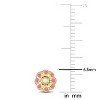 EVERLY JEWELRY | 14k Yellow Gold Pink and White Flower Enamel Stud Earrings - 3 of 4