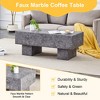 FURNIinspire End Tables Modern Simple Texture MDF Coffee Table, Multifunctional Rectangular Coffee Table End Table, Gray, 43"*22"*17" - 4 of 4