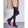 Perphy Women's Round Toe Zipper Platform Block Heel Ankle Boots - 2 of 4