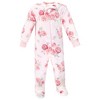 Hudson Baby Infant Girl Plush Sleep and Play, Blush Rose - 3 of 4