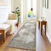 Modern Geometric Washable Area Rug, Blue, Low Pile, Non-Slip, Stain-Resistant Accent Carpet for Bedroom or Dining Room - 2 of 4