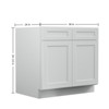 Kitchen Base Cabinet, Unassembled Cabinet with Adjustable Shelf without Top - 3 of 4