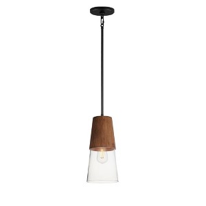 Maxim Lighting Carpenter 1 - Light Pendant in  Walnut/Black - 1 of 4