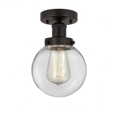 Beacon - 1 Light Semi-Flush Mount In Industrial Style-8.25 Inches Tall and 6.5 Inches Wide
