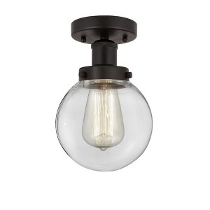 Beacon - 1 Light Semi-Flush Mount In Industrial Style-8.25 Inches Tall and 6.5 Inches Wide - 1 of 1