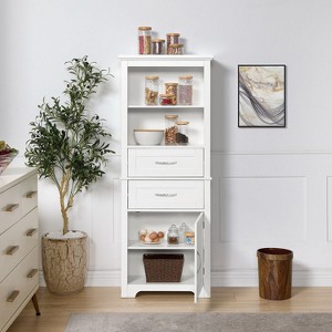 Bathroom Cabinets, Storage Cabinets, Cupboards, Display Cabinets with Open Shelves, Freestanding Living Room Floor Cabinets, Home Office-The Pop Home - 1 of 4