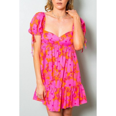 Women's Sweet Summer Nights Babydoll Mini Dress - OLIVACEOUS M